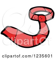 Clipart Of A Red Business Tie Royalty Free Vector Illustration