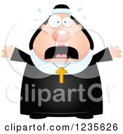Poster, Art Print Of Scared Screaming Chubby Nun
