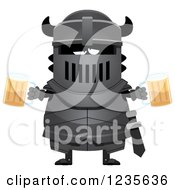 Poster, Art Print Of Drunk Black Knight With Beer