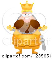 Poster, Art Print Of Careless Shrugging Chubby King Knight