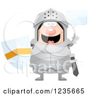 Poster, Art Print Of Chubby Armoured Knight Talking
