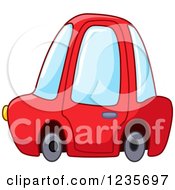 Cute Red Compact Car