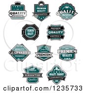 Poster, Art Print Of Teal Quality Guarantee Labels