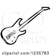 Poster, Art Print Of Black And White Electric Guitar 2