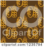 Poster, Art Print Of Seamless Bread And Grain Background Pattern