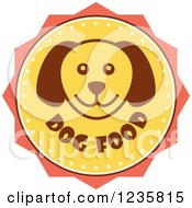 Clipart Of A Puppy Face On A Dog Food Label Royalty Free Vector Illustration