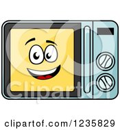 Poster, Art Print Of Happy Microwave Character