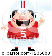 Poster, Art Print Of Talking Caucasian Male Football Player