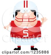 Poster, Art Print Of Friendly Waving Caucasian Male Football Player