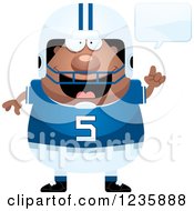 Poster, Art Print Of Talking African American Male Football Player