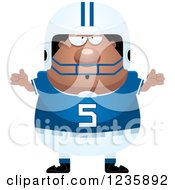 Poster, Art Print Of Careless Shrugging African American Male Football Player
