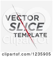 Clipart Of A Vector Sliced Paper Template With A Slash Royalty Free Vector Illustration