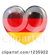 Poster, Art Print Of 3d Reflective German Flag Heart