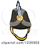 Clipart Of A Constable Or Military Hat Royalty Free Vector Illustration