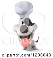 Clipart Of A 3d Chef Jack Russell Terrier Dog Panting Royalty Free Illustration
