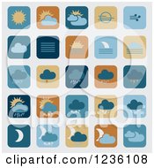 Clipart Of Weather Icons Royalty Free Vector Illustration by Eugene