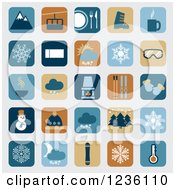 Clipart Of Winter And Ski Icons Royalty Free Vector Illustration by Eugene