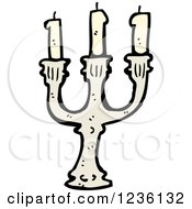 Clipart Of A Candle Holder Royalty Free Vector Illustration