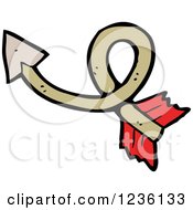 Clipart Of A Twisted Archery Arrow Royalty Free Vector Illustration