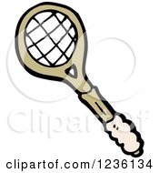 Clipart Of A Tennis Racket Royalty Free Vector Illustration