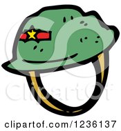 Clipart Of A Military Hat Royalty Free Vector Illustration