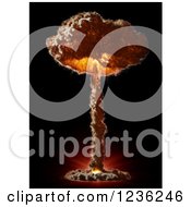 Clipart Of A Nuclear Bomb Mushroom Cloud 2 Royalty Free CGI Illustration
