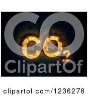 Clipart Of 3d CO2 Carbon Dioxide Emissions Over Bricks Royalty Free CGI Illustration