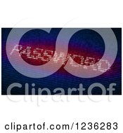 Clipart Of Password Emerging From Binary Code 2 Royalty Free CGI Illustration by Mopic