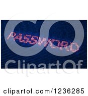 Clipart Of Password Emerging From Binary Code Royalty Free CGI Illustration by Mopic