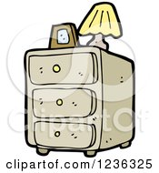 Clipart Of A Night Stand Royalty Free Vector Illustration by lineartestpilot