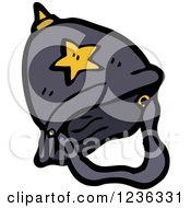 Clipart Of A Constable Hat Royalty Free Vector Illustration by lineartestpilot