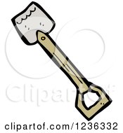 Clipart Of A Shovel Royalty Free Vector Illustration