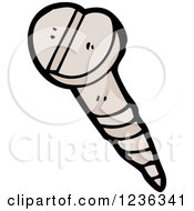 Clipart Of A Screw Royalty Free Vector Illustration by lineartestpilot