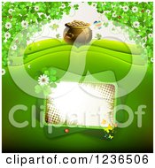 Poster, Art Print Of St Patricks Day Background Of A Pot Of Gold And Shamrocks 2
