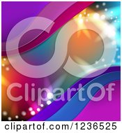 Poster, Art Print Of Colorful Lights And Waves Background