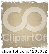 Poster, Art Print Of Distressed Grunge Brown Background With White Borders