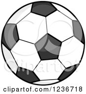 Clipart Of A Cartoon Soccer Ball Royalty Free Vector Illustration