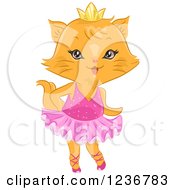 Poster, Art Print Of Cute Female Ginger Cat Ballerina