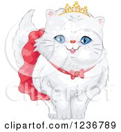 Cute Spoiled Persian Cat In A Skirt And Tiara