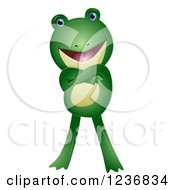 Poster, Art Print Of Cute Frog With Folded Arms