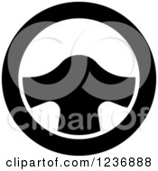Clipart Of A Black And White Car Steering Wheel Icon Royalty Free Vector Illustration