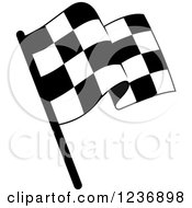 Poster, Art Print Of Black And White Checkered Racing Flag Icon