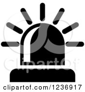 Clipart Of A Black And White Siren Icon Royalty Free Vector Illustration
