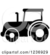 Poster, Art Print Of Black And White Tractor Icon