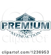 Clipart Of A Blue Quality Label Royalty Free Vector Illustration