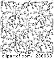 Poster, Art Print Of Seamless Background Pattern Of Bent Nails