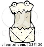 Clipart Of A Bill And Envelope With Eyes Royalty Free Vector Illustration by lineartestpilot