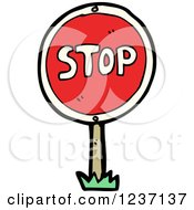 Poster, Art Print Of Round Stop Sign