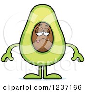 Clipart Of A Sick Avocado Character Royalty Free Vector Illustration by Cory Thoman