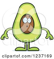 Clipart Of A Surprised Gasping Avocado Character Royalty Free Vector Illustration by Cory Thoman